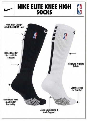 Nike NBA Authentics - Knee Highs/Scrunchies Size L & XL